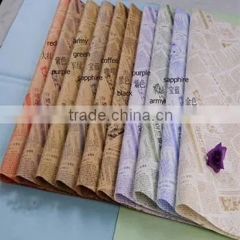 2016 Best Selling Flower Wrapping Paper Printed Kraft Paper photo-2
