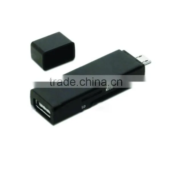 Micro SD/TF SD Micro USB OTG Smart Card Reader for Smartphone with switch
