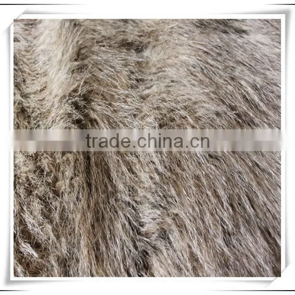 RY15092113 Long Pile Brown Fake Fur Fabric photo-2