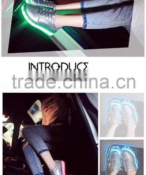 Ideal Fashions Novelty LED Light Up USB Charger Shoes Glow In The Darkness UNISES LED Shuffle Girl Elena in Youtube LED Shoes photo-6