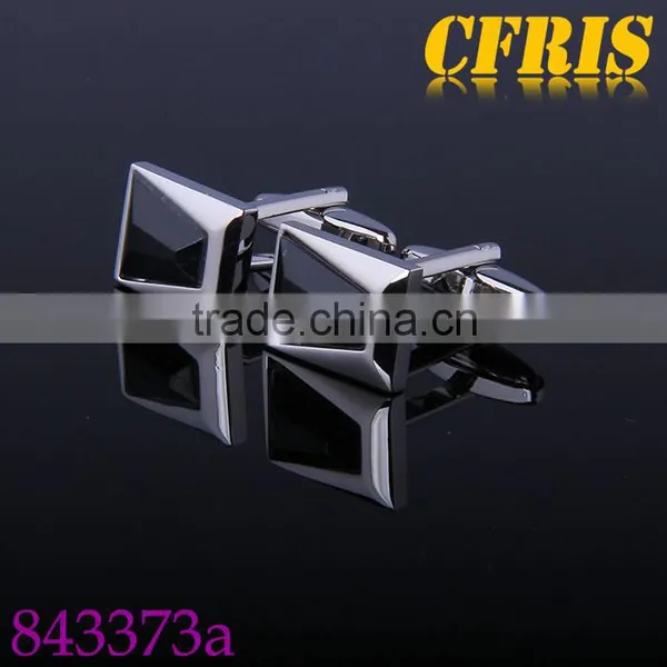Black/Red/Purple Color Crystal Inlaid Cufflink photo-2