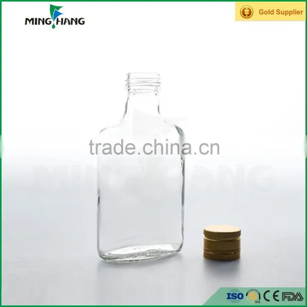 120ml Hot Sale Clear Wine Glass Bottle Liquor Glass Bottle With Screw Cap