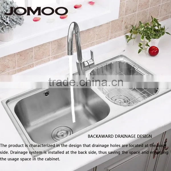 JOMOO Stainless Steel Kitchen Sink Brush Finish Double Bowl Kitchen Sink,SUS304 Sink Body