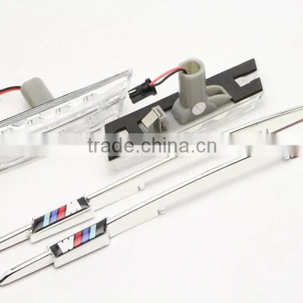 Led Side Marker Lights for E46 LCI Facelift Clear With M Logo LED Side Marker for BMW photo-2