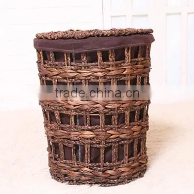 Straw Weaving Laundry Basket New Arrival Set With Lining Storage Basket photo-6
