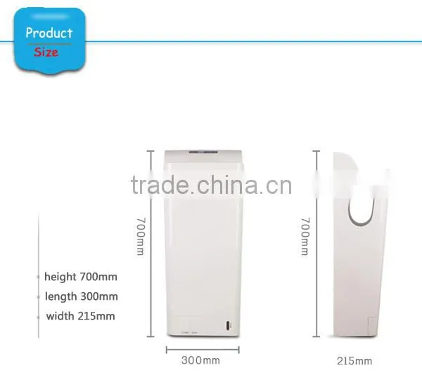 HEPA Filter UL Certificated Automatic High Speed Jet Hand Dryer for Public Toilet photo-2