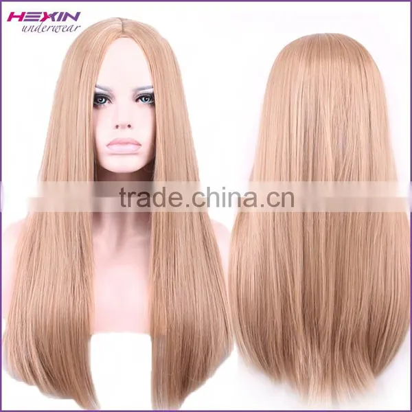 American Hair Wigs Light Brown Straight Short Party Wig Cosplay photo-3