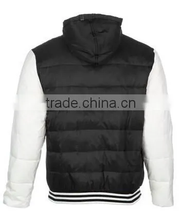 100% Polyester Mens Hooded Down Jacket With Rib on the Hem From China photo-2