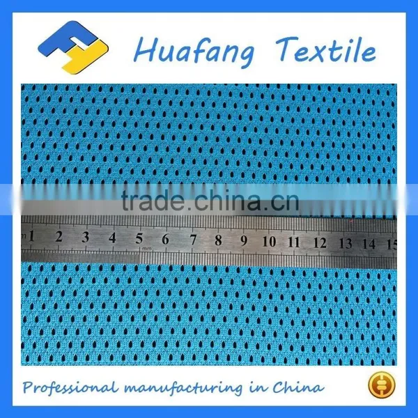 100% Polyester Knitted Mesh Fabric With the Hole Size 2mm for Sportswear photo-2