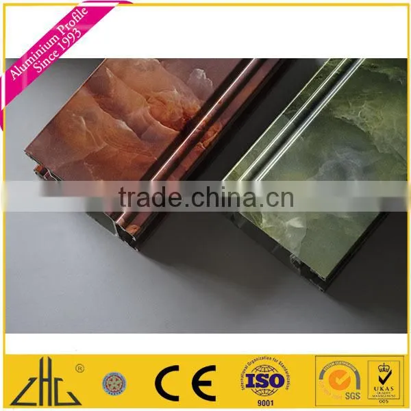 Wow!! PVDF Fluorocarbon Wood Color Aluminium, Teakwood Aluminium Tube for Table Leg, Wood Grain Powder Coating Aluminium Profile photo-3