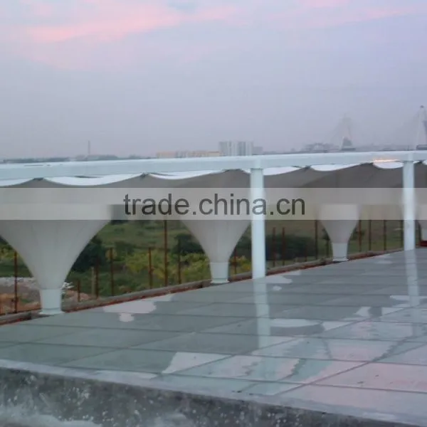 Flexible Structure Canopy and Sunshade and Heat Insulation Canopy for Rainwater Harvesting Roof System