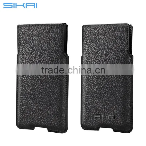 New Genuine Original Lackberry Priv Black Leather Pocket Sleeve Case Cover Pouch for Blackberry Priv Case photo-2