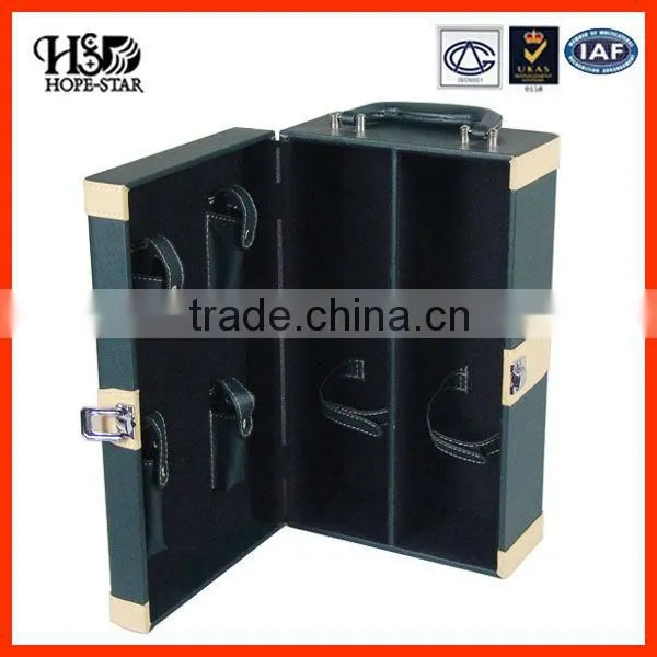 Custom Cheap Wooden Wine Boxes With PU Leather photo-2