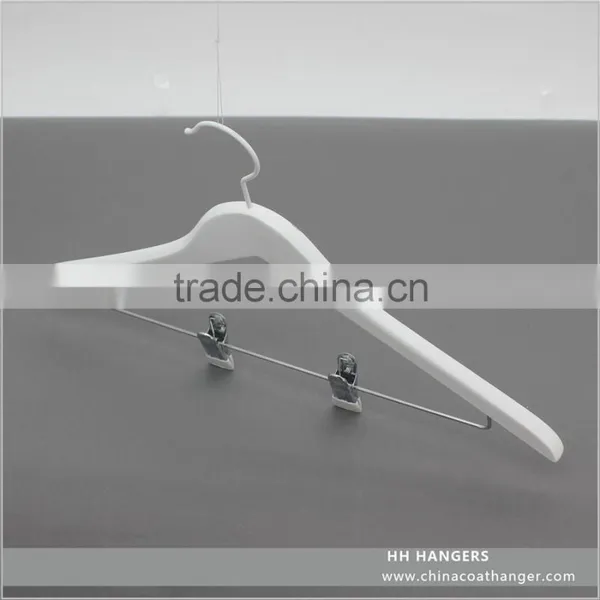 Natural Wooden Clips Garment Hotel Anti Theft Ring Wood Hospitality Coat Hanger photo-4