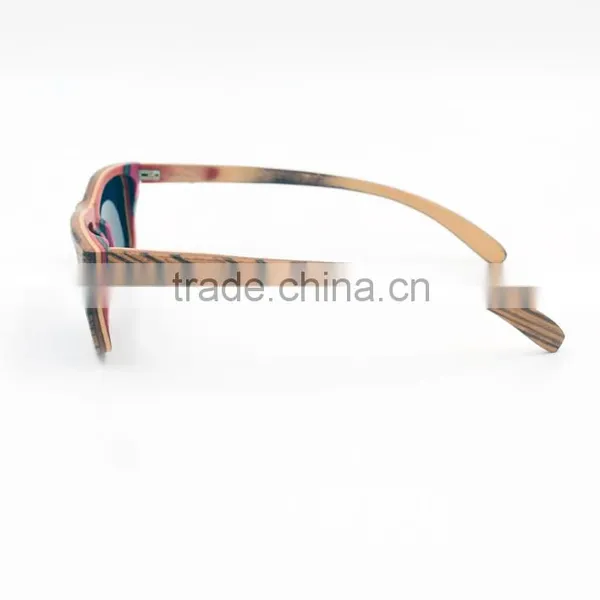 Nature Wood Surface Skateboard Wood Sunglasses 100% UV Protections Factory Outlet photo-3