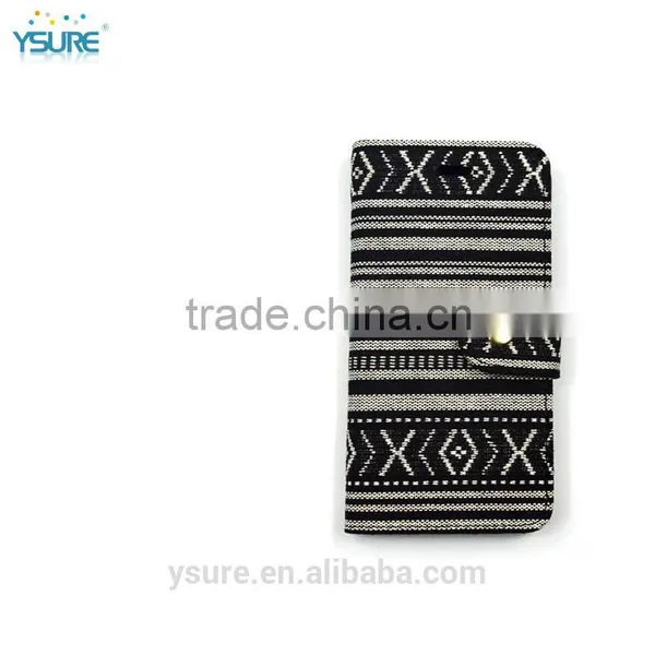 Chinese Style Fashion Dark Fabric Wallet Leather Phone Case For Asus Zenfone 2 With PVC ID and Credit Card Slots photo-2