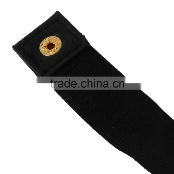 NEW Women Elastic Metal Waist Belt Metallic Bling Gold Plate Slim Simple Band photo-5