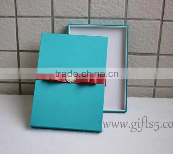 Handmade Wedding Invitations Gift Box With Ribbon photo-2