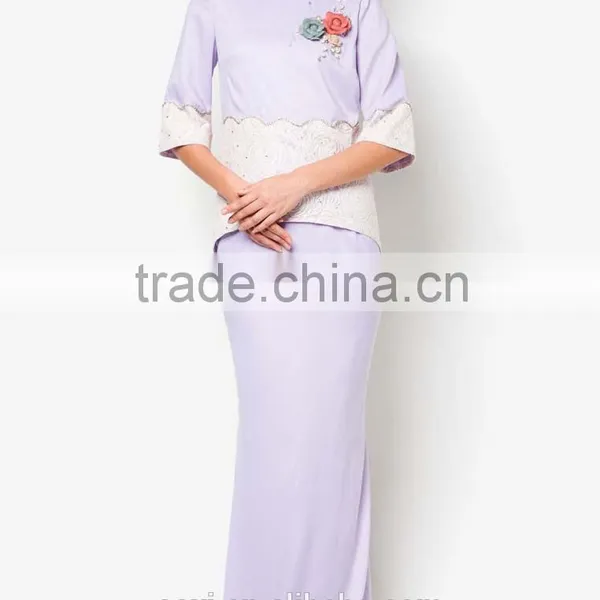 High Quality Appliqued Beaded Hot Girls Summer Muslim Dress photo-3