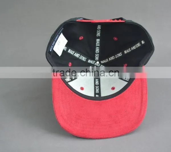 Black and Red Flat Brim Snapback photo-5