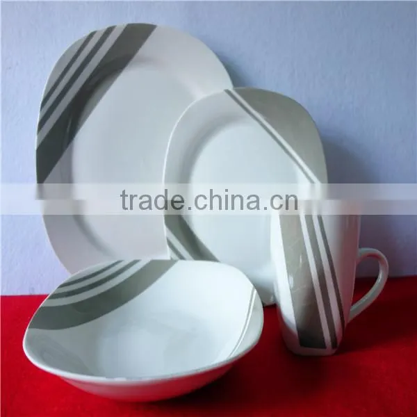 Elegance Fine Porcelain Dinner Set ,Square 16pcs Dinner Set , Porcelain Square 16pcs Dinner Set photo-3