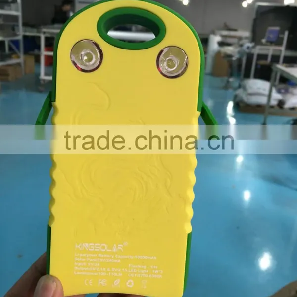 Hot Selling LED Light 10000mah Solar Power Bank Solar Charger Portable photo-4