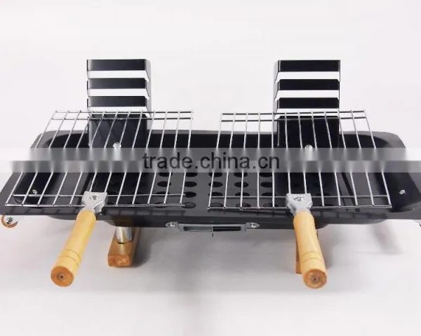 Iron Easy Carried Outdoor Foldable Charcoal BBQ Grill photo-2