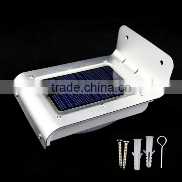16 LED Solar Powered Light Sound Motion Sensor Solar Garden Outdoor Street Light Waterproof photo-2