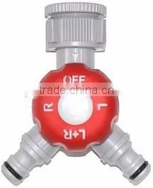 3/4"-1" 2-Way Snap-in Plastic Quick Coupling Garden Hose Connector photo-3