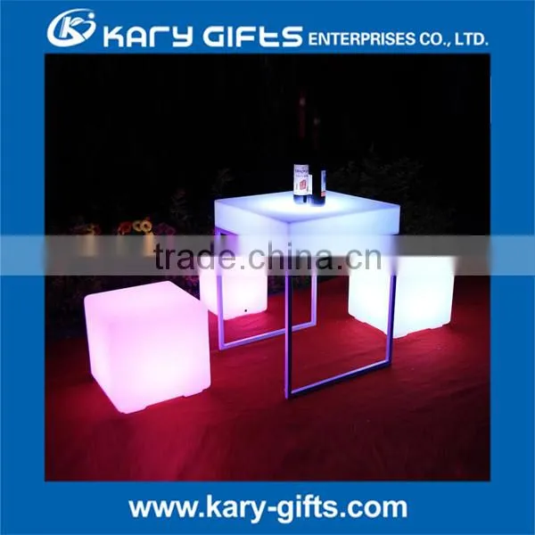 Light Up Party Events Coffee High Table PE Plastic LED Coffee Table photo-3