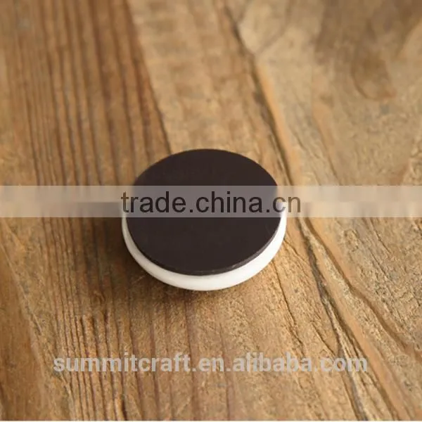 Bird Pattern Round Shape White Ceramic Fridge Magnet photo-6