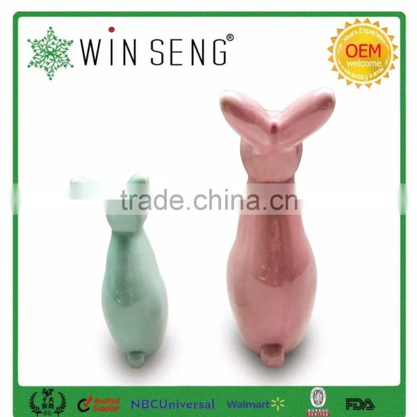 Cute Ceramic Rabbit Art,ceramic Rabbit Statue for Home Decoration photo-2