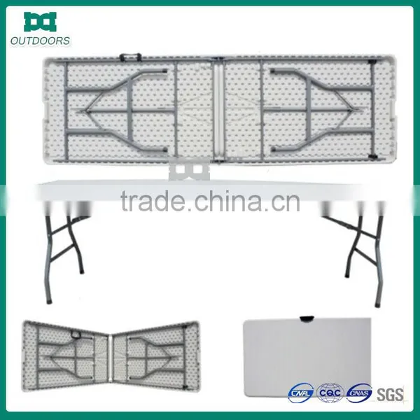 8Ft folding in half table plastic table