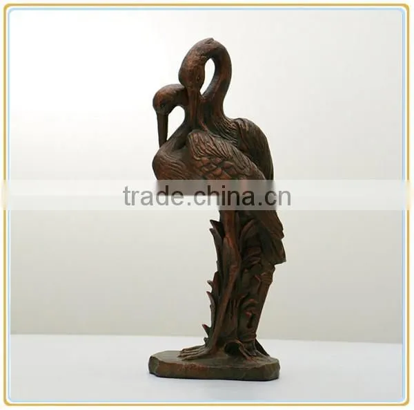 Custom Popular Vintage Resin Crane Garden Statue Decor photo-3