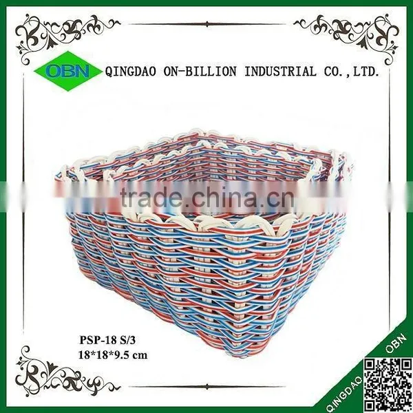Hand Woven Decorative Plastic Rattan Storage Boxes photo-2