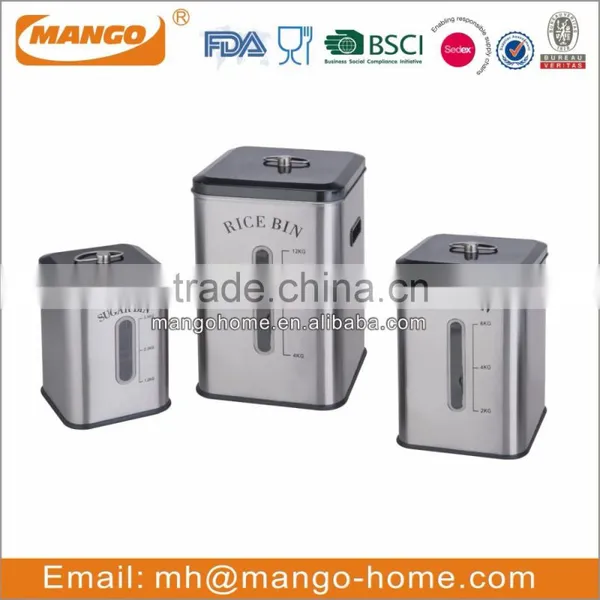 Hot Sale Square Stainless Steel Rice Storage Box photo-2
