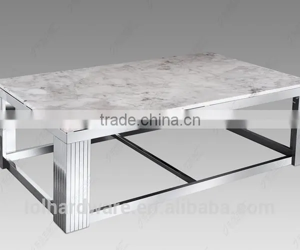 Stainless Steel Morden Marble Top Offee Table photo-3