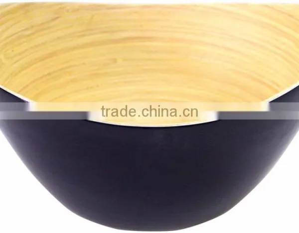 Spun Bamboo Salad Bowls, Lacquered Bamboo Salad Bowls photo-6