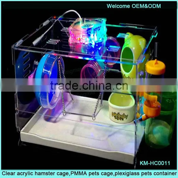 Large Capacity and Comfort Clear Acrylic Hamster Container photo-3
