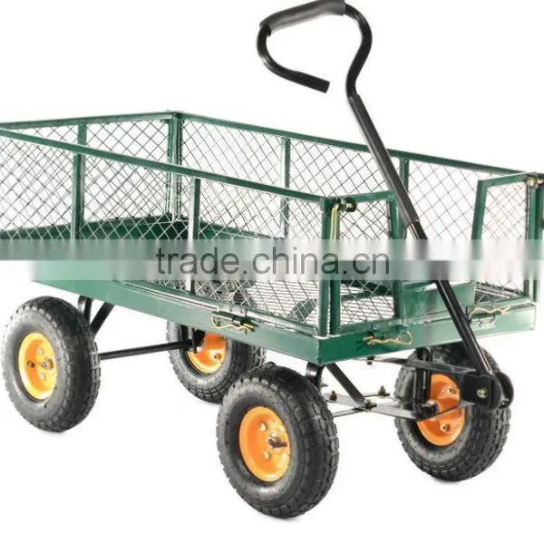 Garden Cart Mesh Hand Cart With Four Wheels Hand Trolley TC1840 photo-2