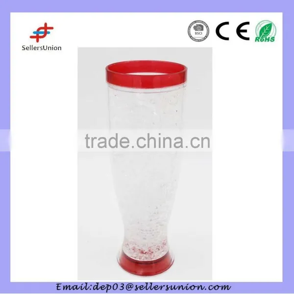 Plastic Thick Long Cup With Gelatin