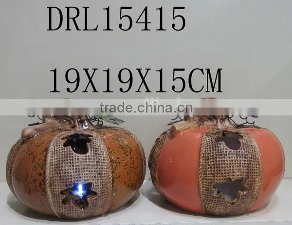 Halloween Ceramic Pumkin With LED Light photo-6
