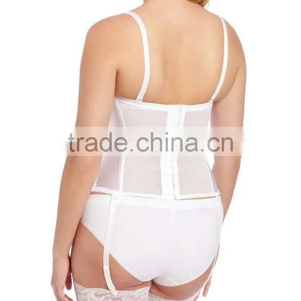 2015 White Lace Cheap Mature Women Sexy Plus Size Lingerie Corset photo-3