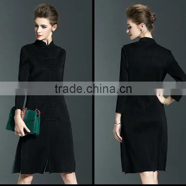 2017 New Slim Plicated Cheongsam One Piece Dresses photo-6