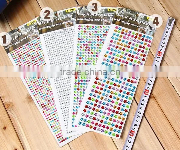 Wholesale Custom Diy Self Adhesive Back Glue Acrylic Rhinestone Sticker photo-2