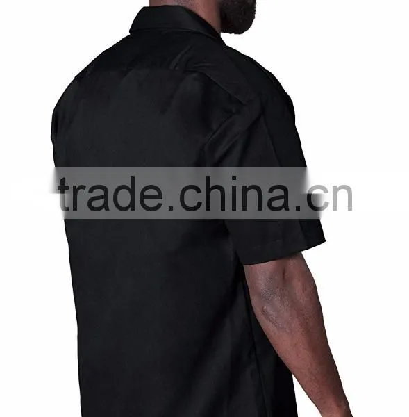 Occupational Workwear Polyester Cotton Men's Long Sleeve Working Uniforms Shirt for Food Industry photo-3