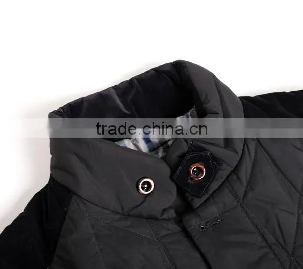 Custom New Design Fashionable Full Zipper Closure Cotton Padded DownJackets Blank Plain Mens Bomber photo-3