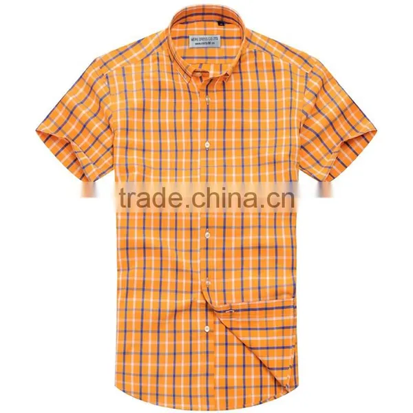 Hot Selling Fancy Plaid Design Men Shirt Custom t Shirt photo-3