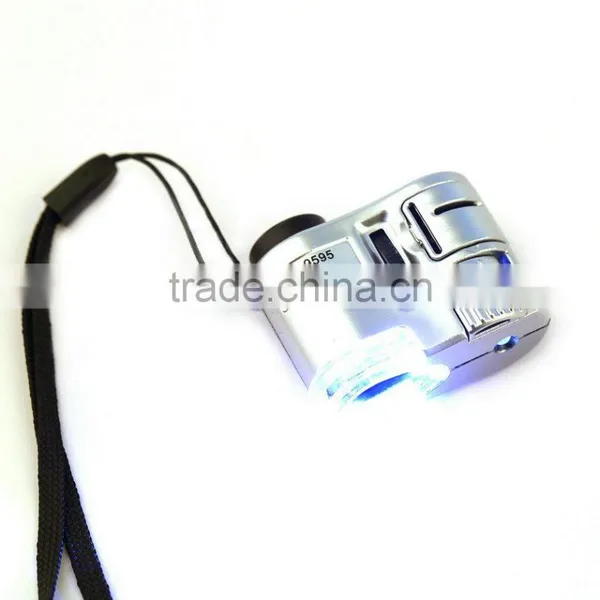 Brand New Mini Lens 60X Pocket Magnifier Microscope With LED Light Jewelry Jeweler Loupe Currency Dectector photo-3