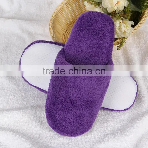 Wholesale Cheap Hotel Plastic Dot Cloth Sole Slipper photo-2
